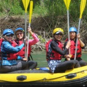 One day exciting rafting with family